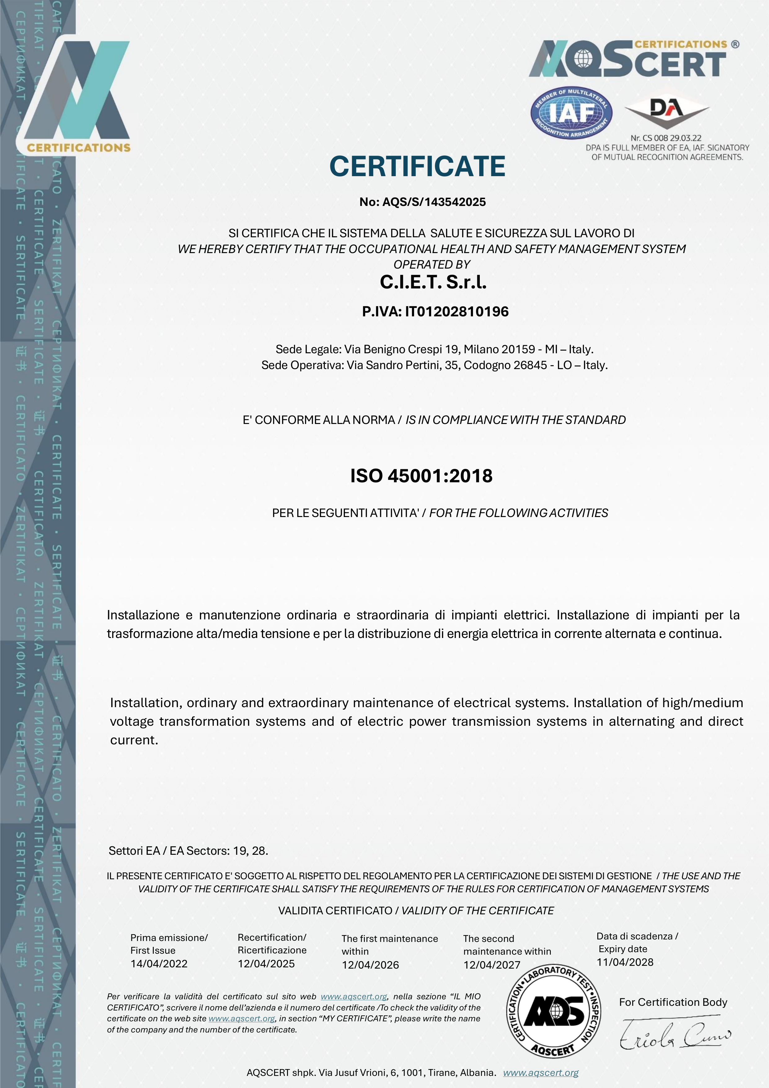 ISO 45001:2018